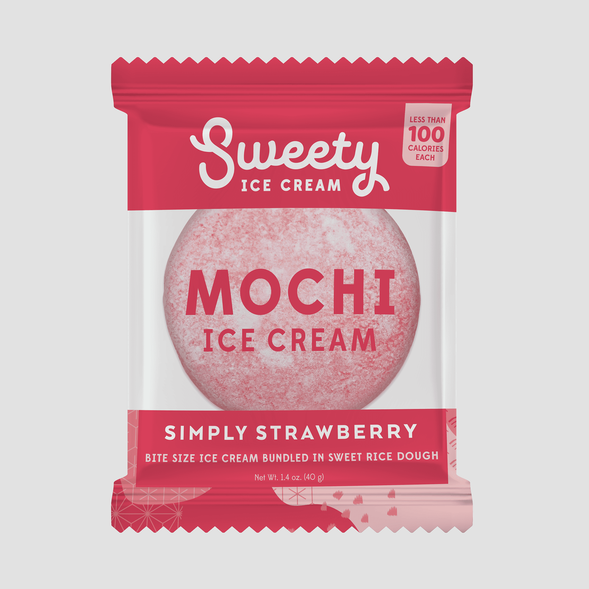 Sweety Ice Cream GlutenFree Strawberry Mochi, 1.4 Oz (Frozen