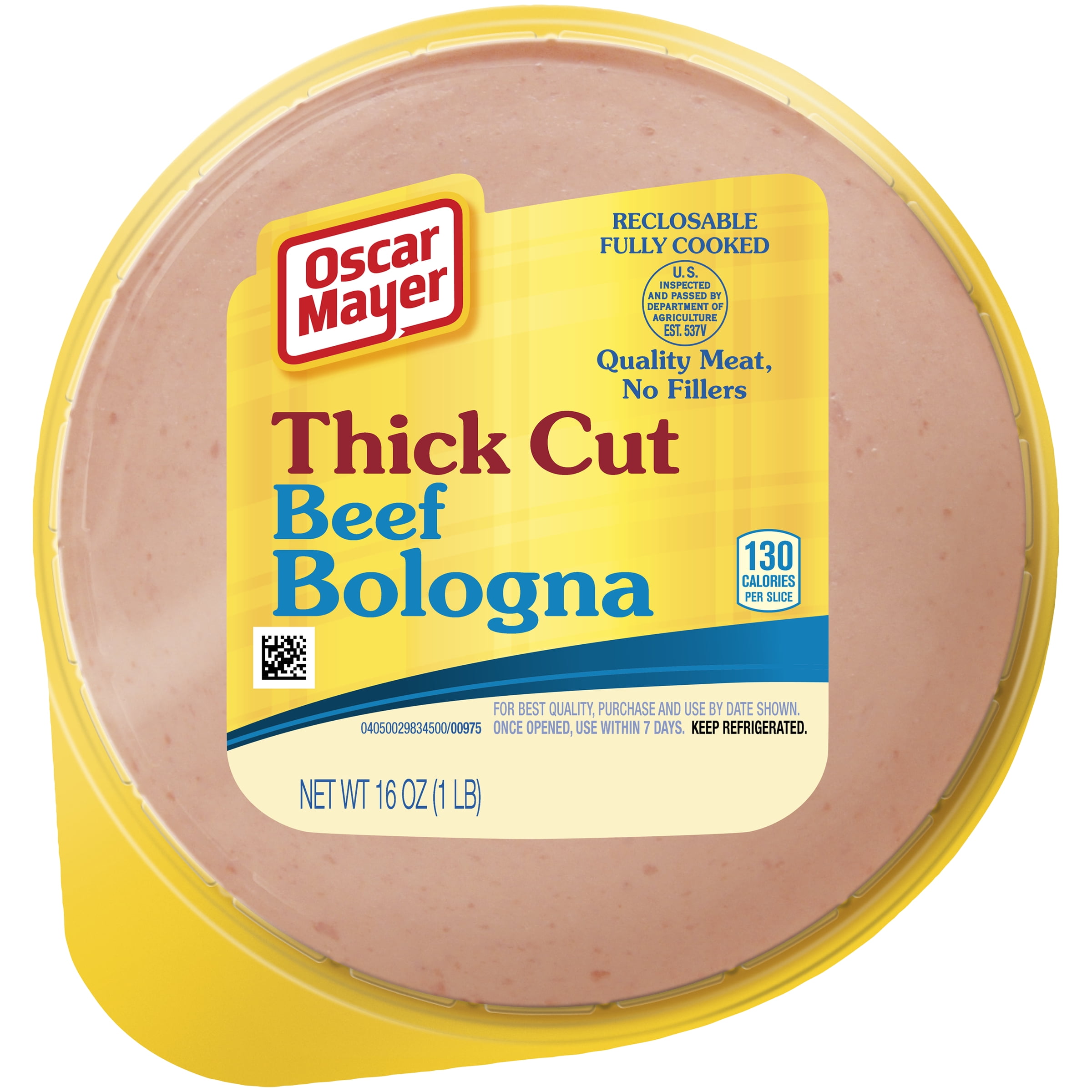 Oscar Mayer Thick Cut Beef Bologna, 16 oz Vacuum Pack