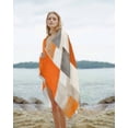thumbnail image 2 of Burnt Orange Beach Towels Oversized Super Absorbent,Grey Modern Abstract Art Oil Painting Geometric Lightweight Bath Towel Quick Dry Sets For Bathroom/Pool/Rv Camping/Beach Play/Gym Room 23"x47", 2 of 8