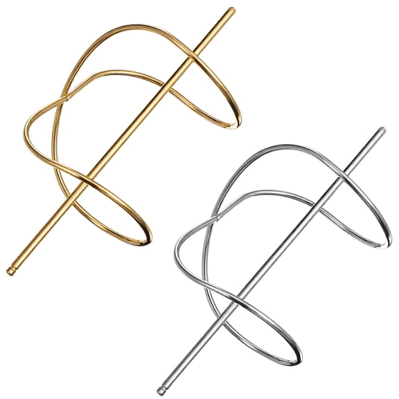 AURARMLET 2Pcs Hair Pins for Buns Embellish Hairstyle Alloy Hair Accessory for Women