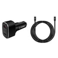 thumbnail image 1 of Cellet Car Charger for Motorola Moto G Play 2023 - 48W High Powered Dual Port (USB-C PD and USB-A) Auto Power Adapter with Type-C to Type-C Cable - Black, 1 of 8