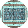 thumbnail image 1 of Ahgly Company Indoor Round Persian Light Blue Traditional Area Rugs, 6' Round, 1 of 4