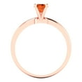 thumbnail image 4 of 0.5 ct Round Cut Simulated Ruby Solitaire 14K Rose Gold Womens Engagement Ring, 4 of 5