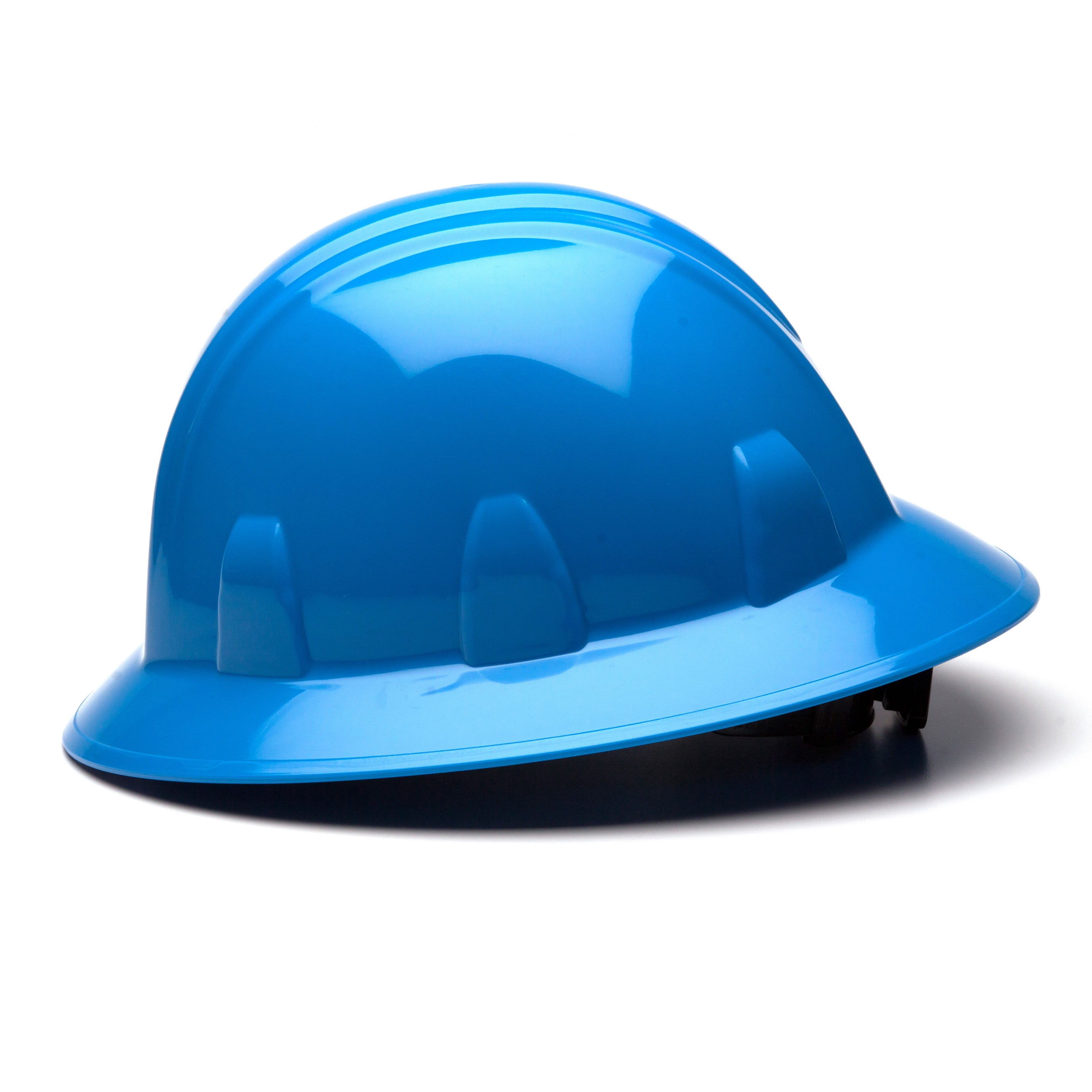 12-Pyramex SL Series Full Brim Hard Hat HP24162 Light Blue Full Brim Style 4-Poi