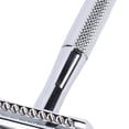 thumbnail image 3 of YAHHU Manual Double Sided Shaving Tool Kit for Men, Premium Metal Safety Razor with Non-Slip Handle, Includes 10 Refill Blades, Portable Grooming Essential, Silver (5.12 inches / 13 cm), 3 of 6