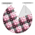 thumbnail image 2 of Yiaed Heart Plaid Print Christmas Tree Skirt , Tree SkirtsTree Mat for Christmas Winter Holiday Indoor Decorations-48", 2 of 7