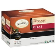 Twinings Chai Tea, Organic, K Cups, 12 CT (Pack of 6)