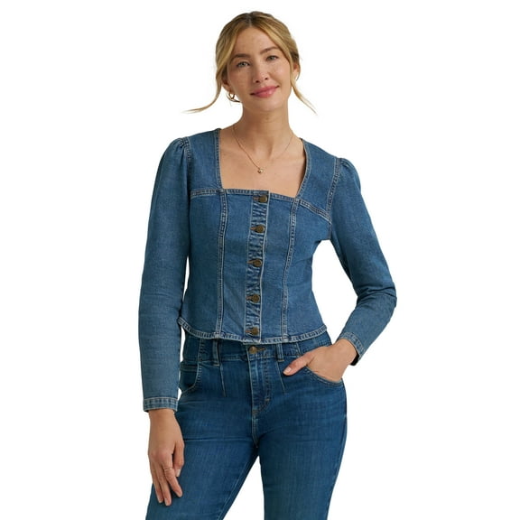 Lee® Women's Heritage Long Sleeve Button-Front Denim Top, Sizes XS-XXL