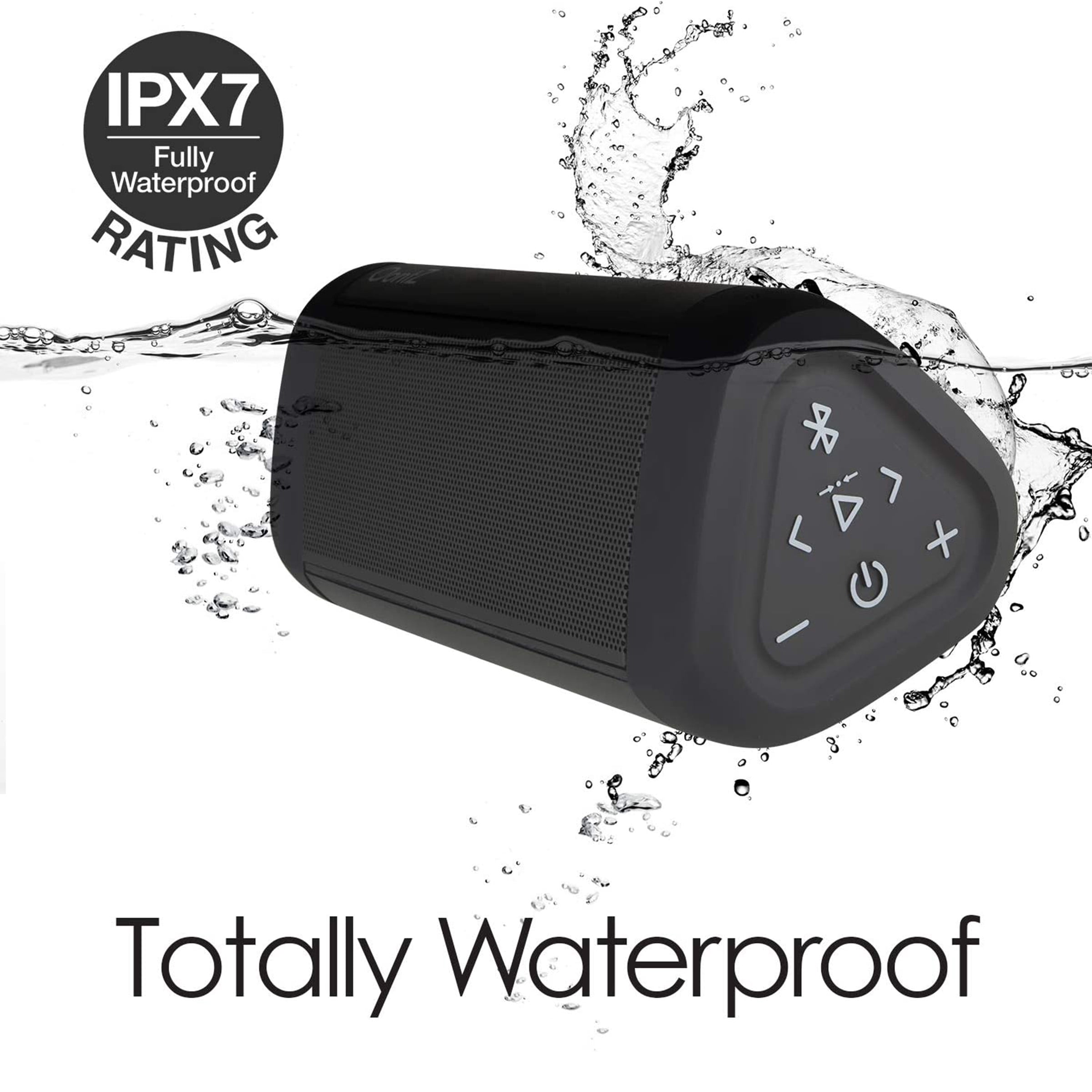 Oontz Angle 3 ULTRA Bluetooth Speaker 2-Pack - Waterproof Speakers, Black