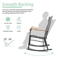 thumbnail image 4 of Walsunny Outdoor Patio Chairs Set of 2 Rockers Metal Rocking Chairs Furniture for Porch Backyard Lawn Garden,Black, 4 of 8