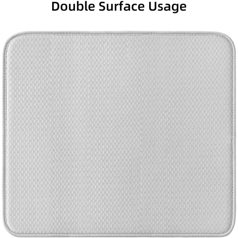 SHANGSHAN Dish Drying Mat, 2-Pack 19.2x15.8 Inch Gray photo 7