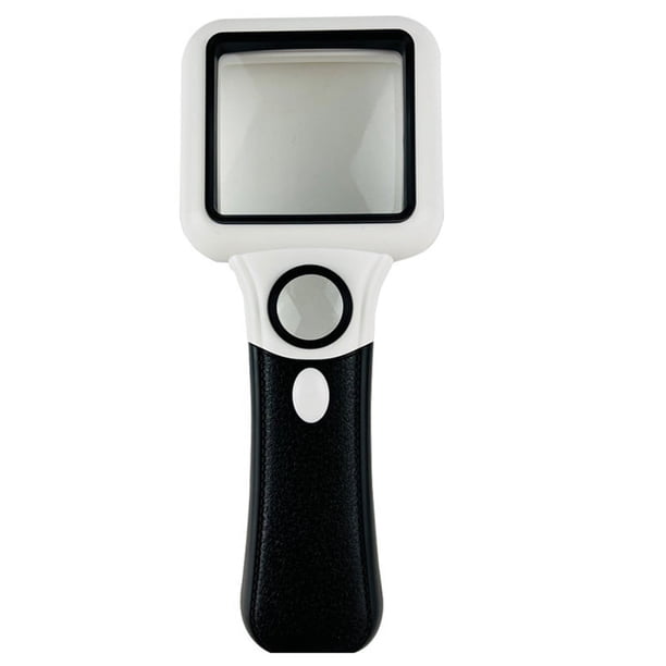 Lupa de Mano 5X 45X Iluminada con 3 LED + LáMpara UV Lupa de Lectura JoyeríA Lupa de InspeccióN de Billetes