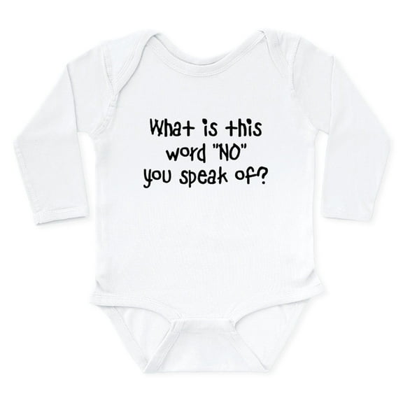 CafePress - What Is This Word NO Body Suit - Long Sleeve Cotton Baby Bodysuit