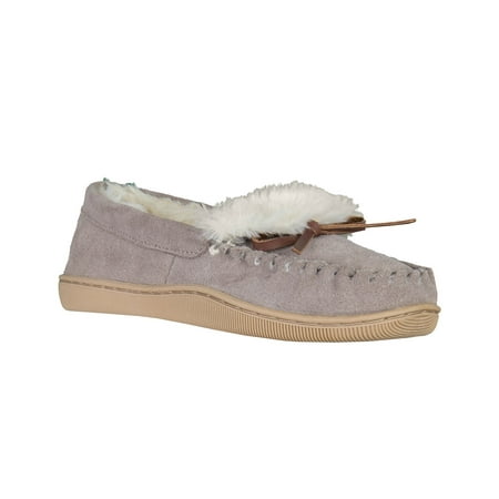 Secret Treasures Women's Fur Trimmed Mocassin Slipper