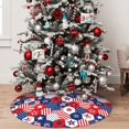thumbnail image 4 of KLL 36" Christmas Tree Skirt American Stars2 Xmas Tree Skirts Mat for New Year Xmas Holiday Party Indoor Outdoor Home Decoration, 4 of 5