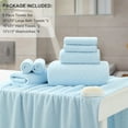 thumbnail image 2 of Green Essen 8 Pieces Extra Large Bath Towel35"x 70" Highly Absorbent Quick Dry Bath Sheets Bath Towel Oversized Clearance Soft Shower Towels for Bathroom Spa Hotel Gym(Blue), 2 of 8