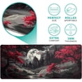 thumbnail image 4 of Mousepad 31.5 x 11.8 inches, Large Gaming Mouse Mat with Non-Slip Base, Extended Anime Mouse pad, Full Keyboard Mat with Stitched Edges for Gaming and Office (Red Moon), 4 of 5