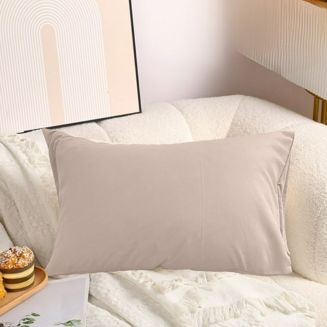YIMWNYI Japanese Style Unprinted Pillowcase, Washed Pillow Cover, Polyester Pillowcase, Solid Color Minimalist Bedding, Skin-Friendly Breathable Pillowcase, Fade-Resistant & Pilling-Free Pillowcase