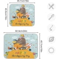 thumbnail image 3 of SKYSONIC Thanksgiving Dish Drying Mat for Kitchen Counter, Autumn Pumpkin Maple Leaves Ultra Absorbent Reversible Microfiber Dishes Drying Rack Pad Heat-resistant Mats 16x18in, 3 of 7