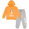thumbnail image 1 of Conjunto de sudadera con capucha y pantalones Bluey Bingo de forro polar para niños pequeños, 1 of 8
