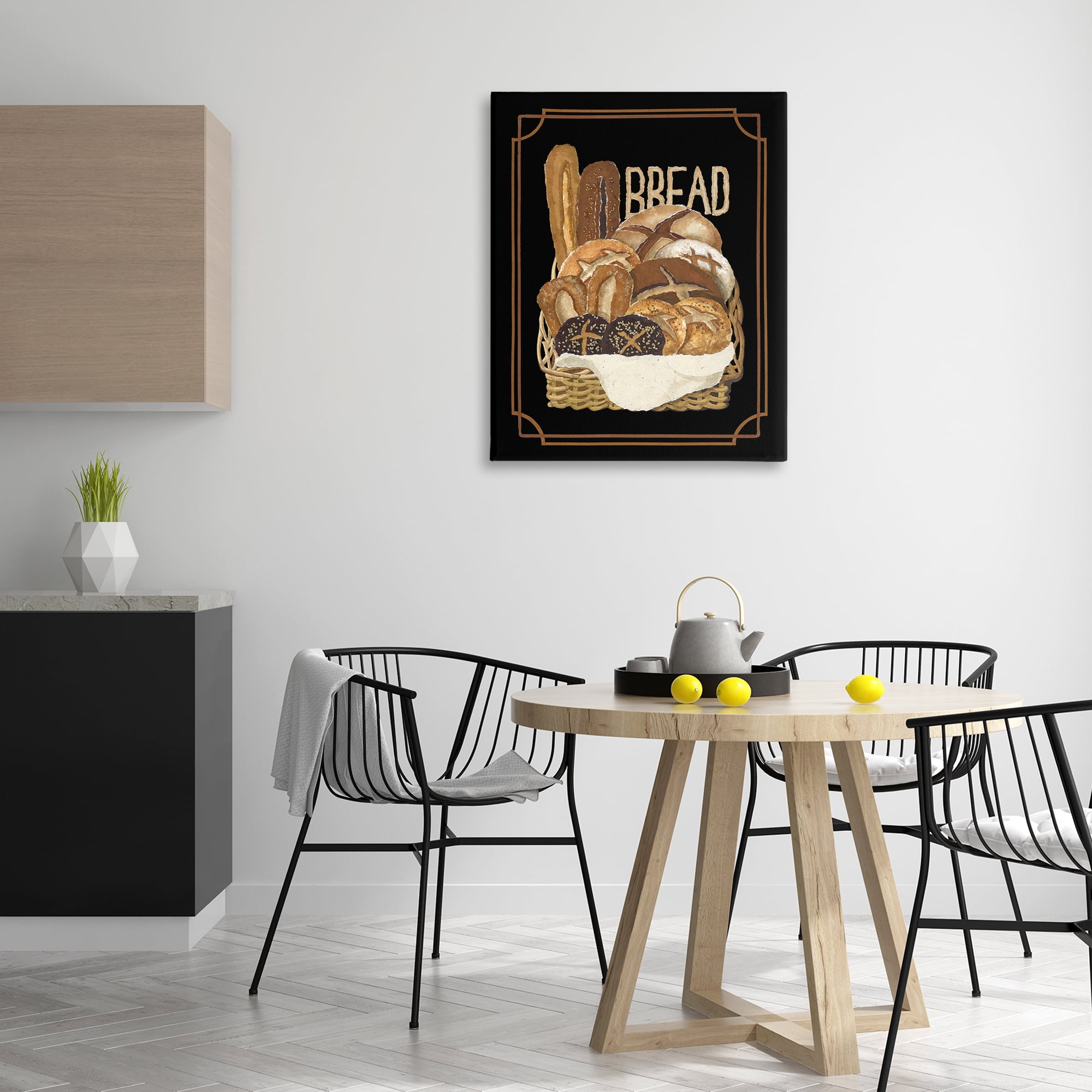 Stupell Industries Traditional Bread Basket Food & Beverage Painting Gallery Wrapped Canvas Art Print Wall Art, 30 x 40