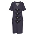 thumbnail image 3 of Vestido de verano para mujer prenda holgada con bolsillos diseño divertido de fantasma impermeable, 3 of 6