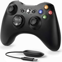 X360 Controller Wireless for X-box 360/360 Slim/ PC Windows 7/8/10/11,Black
