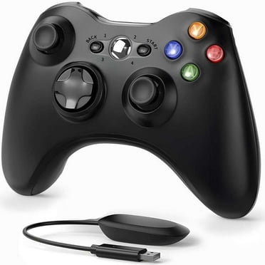 X360 Controller Wireless for X-box 360/360 Slim/ PC Windows 7/8/10/11,Black