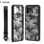 IBMRS Compatible with Nothing Phone2 case, Translucent Shockproof Cover (Camo Black)