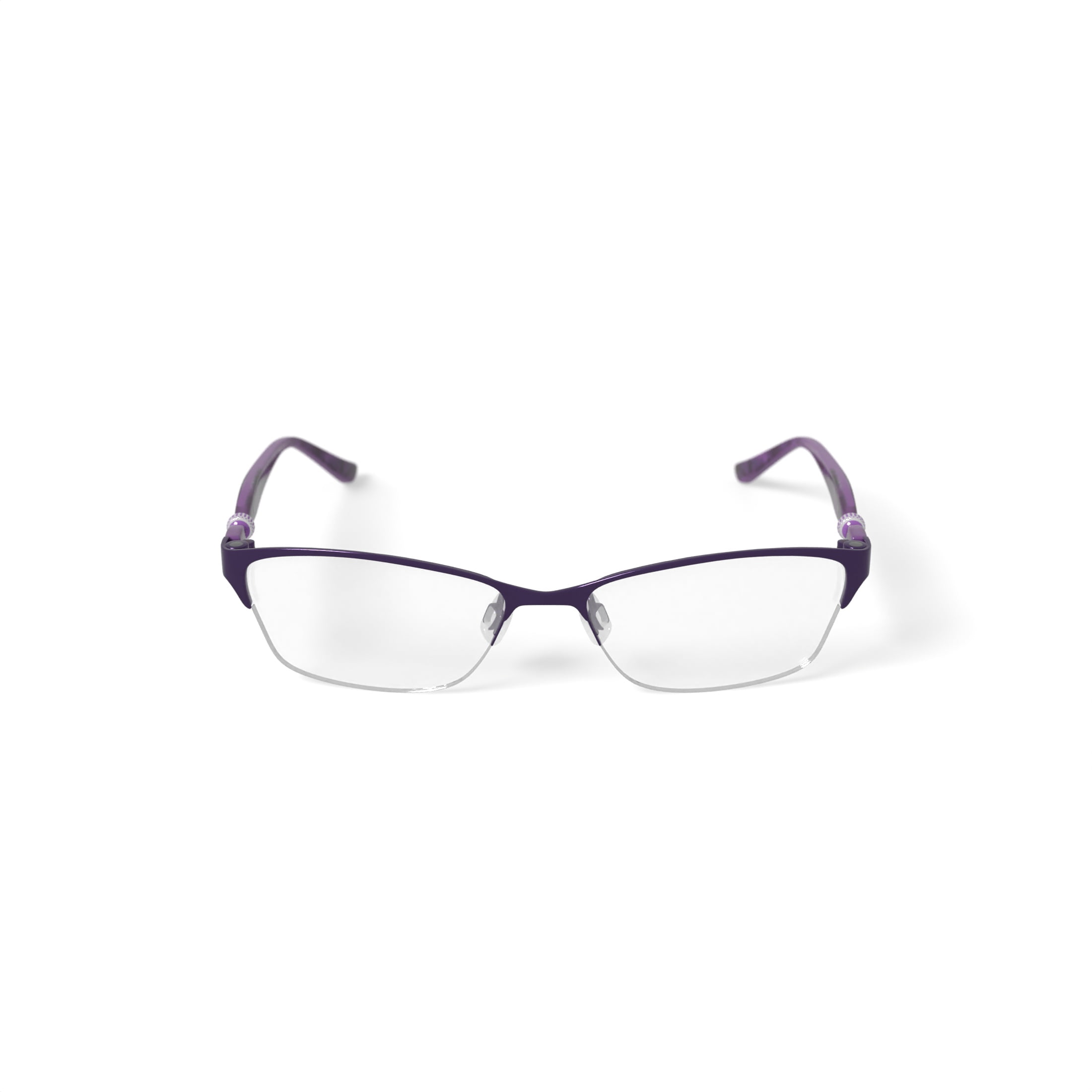 EasyClip Women's EC973 Square Prescription Eyeglasses with Case, Purple