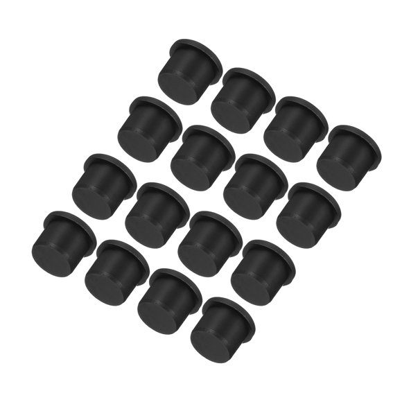 Unique Bargains High Temp Silicone Plug ID 13.5mm/0.53 Inch for Sealing Plugs Black Pack of 16(OD 16.5mm/0.65 Inch)