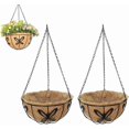 thumbnail image 1 of 2 Pieces Metal Hanging Flower Basket, Coconut Fiber Hanging Flower Basket, Hanging Flower Basket, for Indoor and Outdoor Plants, 1 of 5