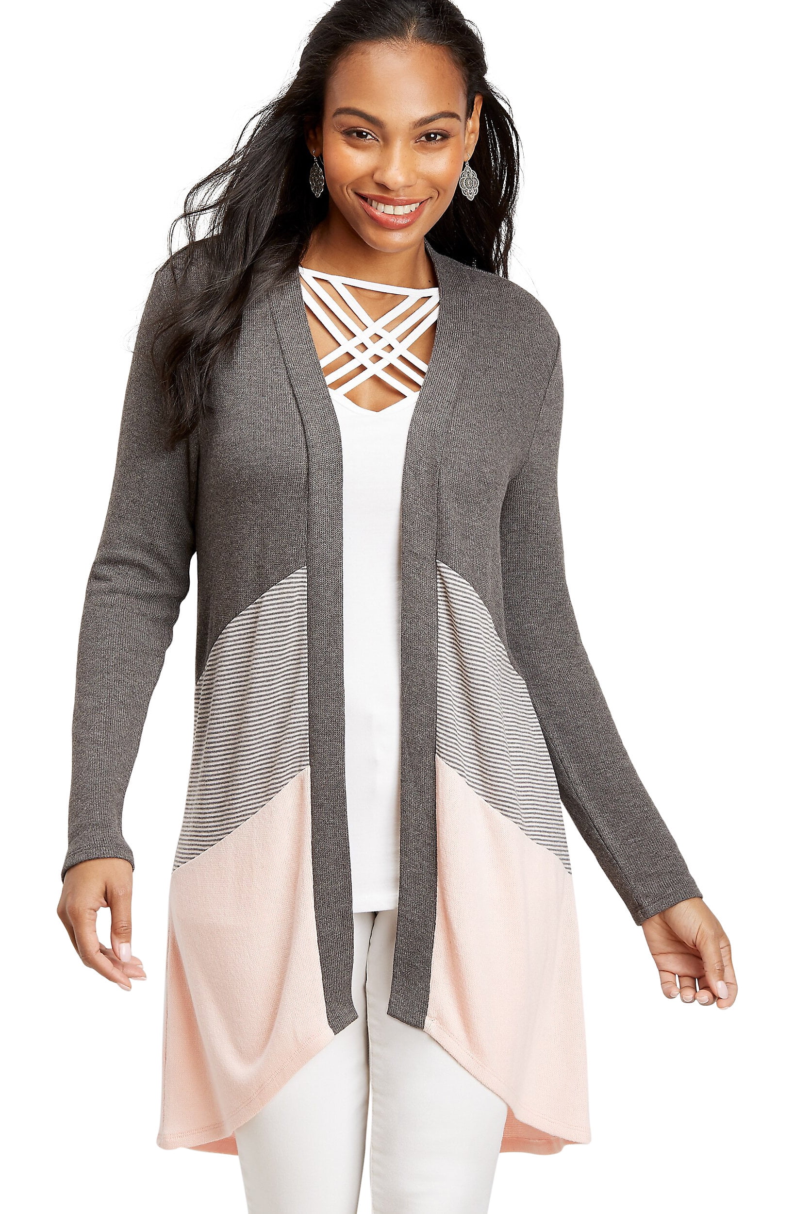 maurices Womens Open Front Colorblock Vest