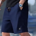 thumbnail image 2 of PIMSSY Men Casual Shorts Comfortable Breathable Lightweight Summer Outdoor Athletic Relaxed Fit Stretch Elastic Waistband Soft Fabric Solid Color Male Cozy Bottoms, 2 of 9