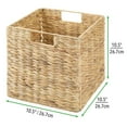 thumbnail image 4 of mDesign Woven Hyacinth Kitchen Storage Organizer Basket Bin, 4 Pack, Natural/Tan, 4 of 8