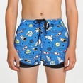 thumbnail image 2 of Boys Swim Trunks Quick Dry White Space Theme with Inner Liner Adjustable Drawstring for Beach Pool,Size L, 2 of 6