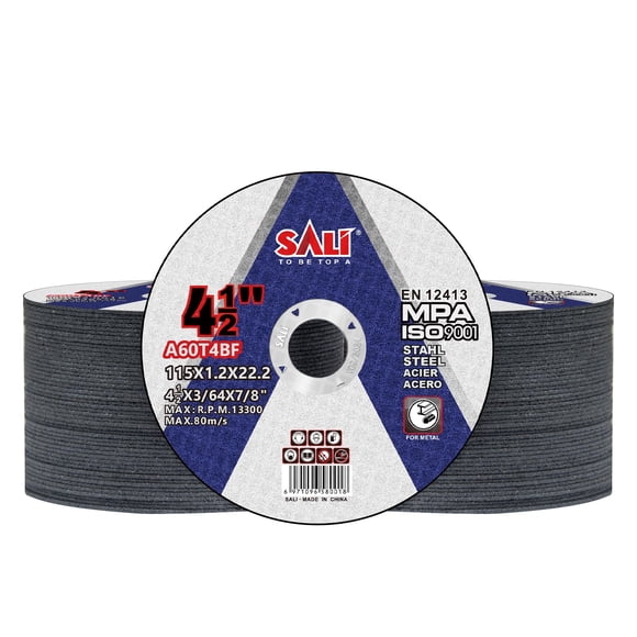 Cut Off Wheel SALI 100, paquete de 4.5 pulgadas para metal y acero inoxidable