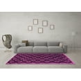 thumbnail image 3 of Ahgly Company Indoor Round Abstract Purple Contemporary Area Rugs, 5' Round, 3 of 4
