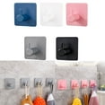 thumbnail image 5 of Plastic Self Adhesive Wall Coat Rack Key Holder Rack Towel Hooks Clothes, 5 of 5