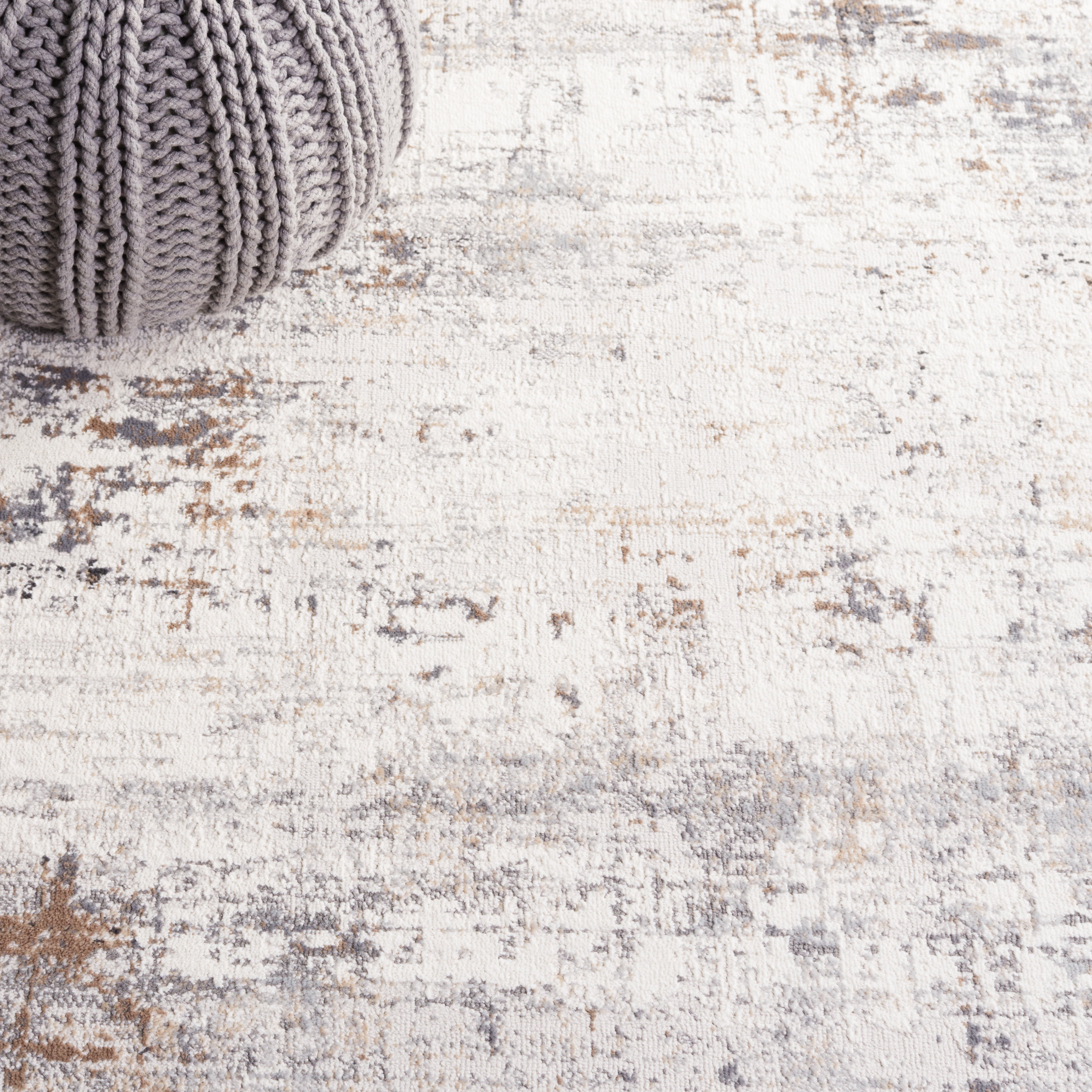 SAFAVIEH Amelia Topher Abstract Area Rug, Ivory/Gray, 9' x 12'