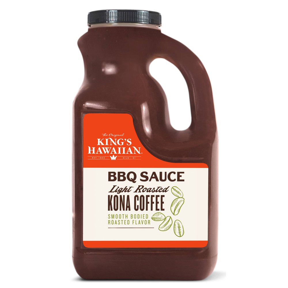 King's Hawaiian Food Service Jug Of Kona Coffee Bbq Sauce, 80 Ounce (6