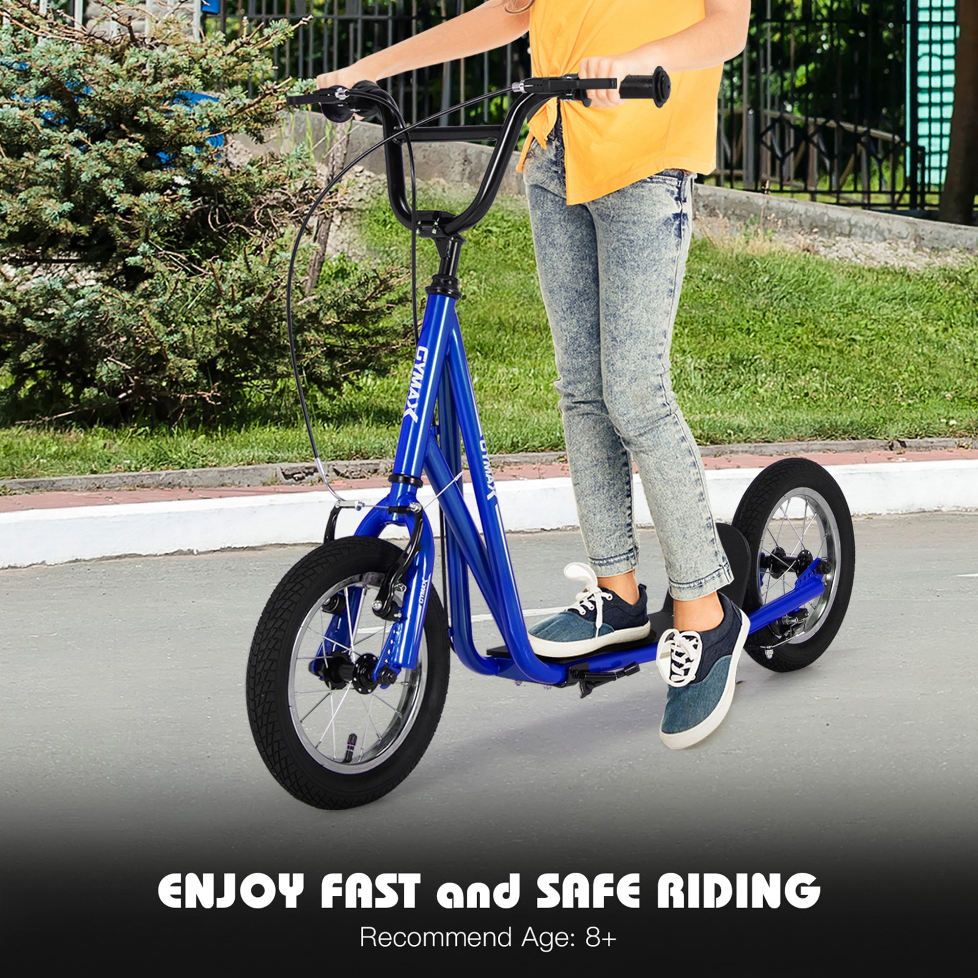 Free Shipping! Gymax Youth Kick Scooter Carbon Steel Frame 12 In