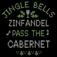 thumbnail image 2 of Junior's CHIN UP Christmas Wine Song  Graphic Tee Black 2X Large, 2 of 3