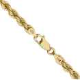 thumbnail image 3 of 10K Solid Yellow Gold 4mm Rope Chain Twisted Link Necklace, 3 of 4
