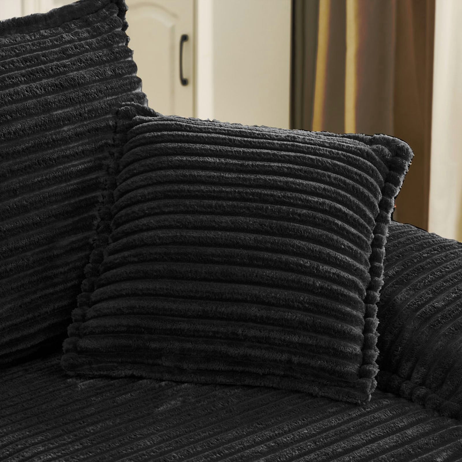 Oversized Single Sofa Chair with Movable 2-Layer Ottoman Set, Chaise Lounge Lazy Sofa, Modular Accent Floor Sofa