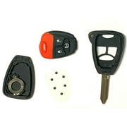 VLS Replacement 4 Button Remote Key Shell for Jeep Compass Patriot Wrangler 2008-2018
