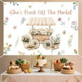 thumbnail image 2 of Farmer Market Bridal Shower Backdrop Decoration She is Fresh Off The Market Backdrop Banner Wildflower Bridal Shower Decorations Floral Locally Grown Party Decor for Bachelorette, 2 of 4