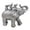 Silver, variant on Zxpjkyu Elephant Statue Animal Sculpture Modern Collectible Tabletop Ornament Decorative Gray Yellow