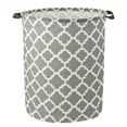 thumbnail image 3 of Howarmer Large Canvas Laundry Hamper, Laundry Basket for and , s Clothes Hamper with Lid, Cute Storage Bin Organizer,Big and Small Flowers, 3 of 8