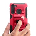 thumbnail image 5 of Compatible for Samsung Galaxy A21 Case with Tempered Glass Screen Protector Belt Clip Holster Defender Rugged Shock Proof Armor Heavy Protection Phone Cover w/ Magnetic Mount Plate [Red], 5 of 8